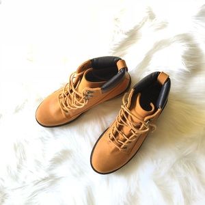 New Mia Combat Style Tan Lace Up Boots